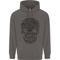 Bicycle Skull Cyclist Funny Cycling  Bike Mens 80% Cotton Hoodie Charcoal