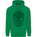 Bicycle Skull Cyclist Funny Cycling  Bike Mens 80% Cotton Hoodie Irish Green