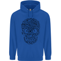Bicycle Skull Cyclist Funny Cycling  Bike Mens 80% Cotton Hoodie Royal Blue