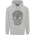 Bicycle Skull Cyclist Funny Cycling  Bike Mens 80% Cotton Hoodie Sports Grey