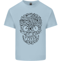 Bicycle Skull Cyclist Funny Cycling  Bike Mens Cotton T-Shirt Tee Top Light Blue