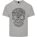 Bicycle Skull Cyclist Funny Cycling  Bike Mens Cotton T-Shirt Tee Top Sports Grey