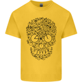 Bicycle Skull Cyclist Funny Cycling  Bike Mens Cotton T-Shirt Tee Top Yellow