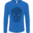 Bicycle Skull Cyclist Funny Cycling  Bike Mens Long Sleeve T-Shirt Royal Blue