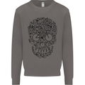 Bicycle Skull Cyclist Funny Cycling  Bike Mens Sweatshirt Jumper Charcoal