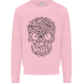 Bicycle Skull Cyclist Funny Cycling  Bike Mens Sweatshirt Jumper Light Pink