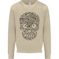Bicycle Skull Cyclist Funny Cycling  Bike Mens Sweatshirt Jumper Sand