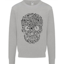 Bicycle Skull Cyclist Funny Cycling  Bike Mens Sweatshirt Jumper Sports Grey
