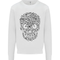 Bicycle Skull Cyclist Funny Cycling  Bike Mens Sweatshirt Jumper White