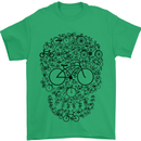 Bicycle Skull Cyclist Funny Cycling  Bike Mens T-Shirt Cotton Gildan Irish Green