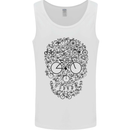 Bicycle Skull Cyclist Funny Cycling  Bike Mens Vest Tank Top White