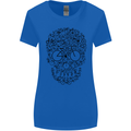 Bicycle Skull Cyclist Funny Cycling  Bike Womens Wider Cut T-Shirt Royal Blue