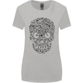 Bicycle Skull Cyclist Funny Cycling  Bike Womens Wider Cut T-Shirt Sports Grey