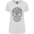 Bicycle Skull Cyclist Funny Cycling  Bike Womens Wider Cut T-Shirt White