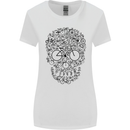 Bicycle Skull Cyclist Funny Cycling  Bike Womens Wider Cut T-Shirt White