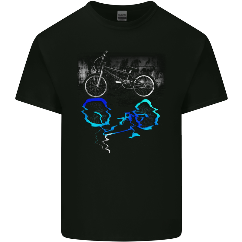 Bicyle Reflection Cycling Cyclist Bike Mens Cotton T-Shirt Tee Top Black