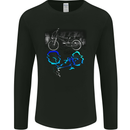 Bicyle Reflection Cycling Cyclist Bike Mens Long Sleeve T-Shirt Black