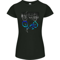 Bicyle Reflection Cycling Cyclist Bike Womens Petite Cut T-Shirt Black