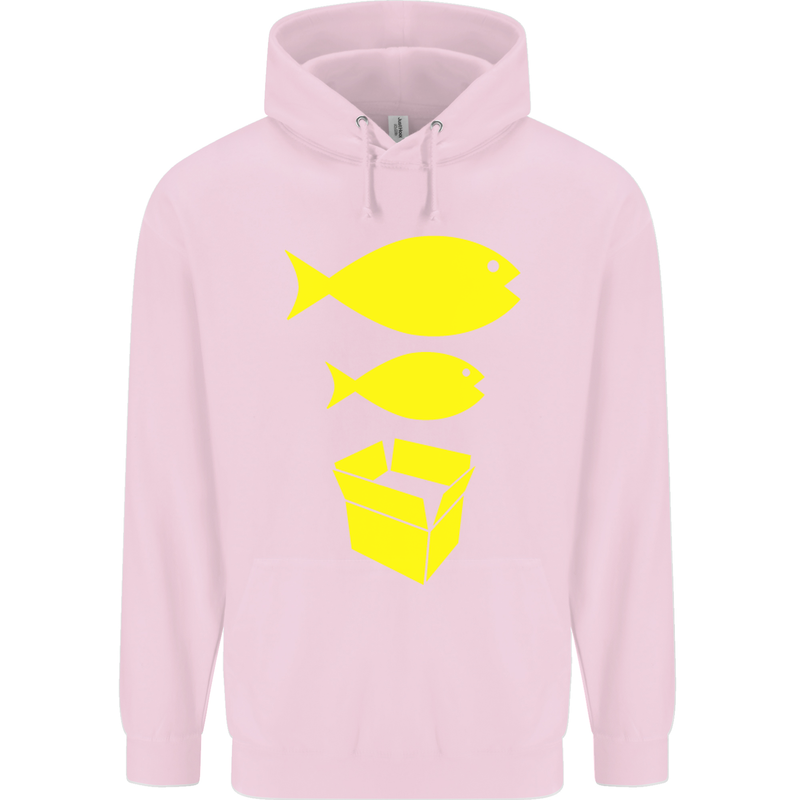 Big Fish Little Fish Cardboard Box Music Childrens Kids Hoodie Light Pink