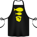 Big Fish Little Fish Cardboard Box Music Cotton Apron 100% Organic Black