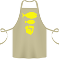 Big Fish Little Fish Cardboard Box Music Cotton Apron 100% Organic Khaki