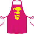 Big Fish Little Fish Cardboard Box Music Cotton Apron 100% Organic Pink