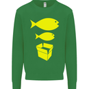 Big Fish Little Fish Cardboard Box Music Kids Sweatshirt Jumper Irish Green