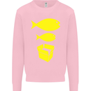 Big Fish Little Fish Cardboard Box Music Kids Sweatshirt Jumper Light Pink