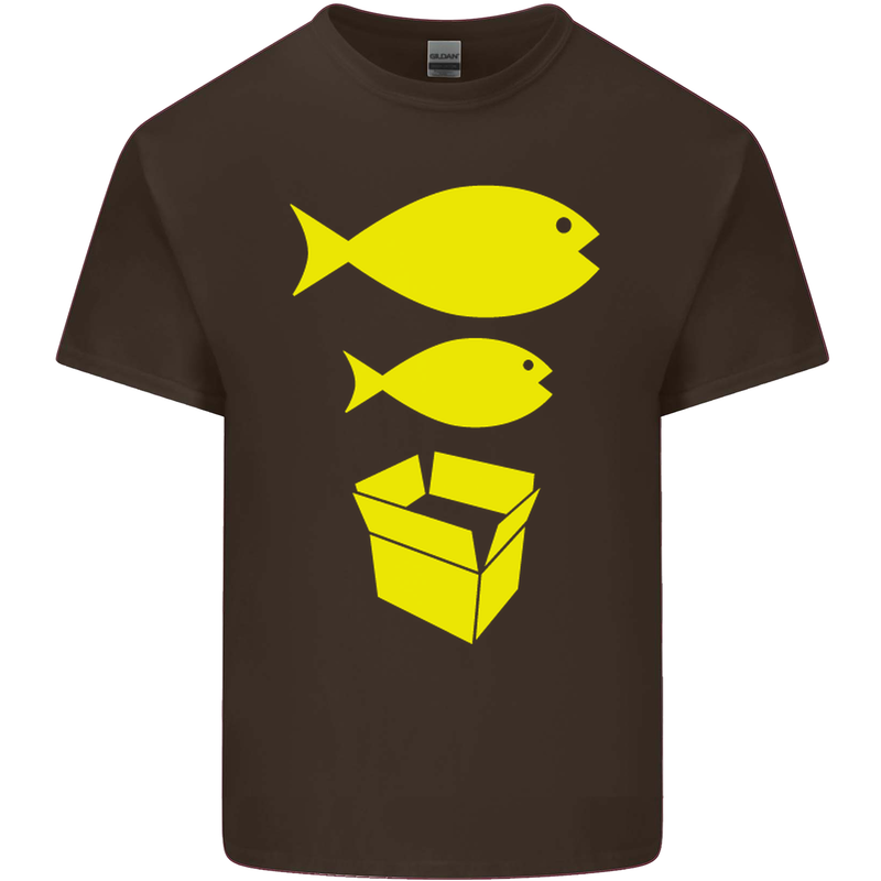 Big Fish Little Fish Cardboard Box Music Kids T-Shirt Childrens Chocolate