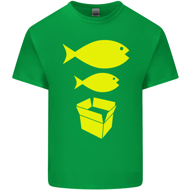 Big Fish Little Fish Cardboard Box Music Kids T-Shirt Childrens Irish Green