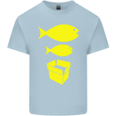 Big Fish Little Fish Cardboard Box Music Kids T-Shirt Childrens Light Blue