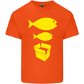 Big Fish Little Fish Cardboard Box Music Kids T-Shirt Childrens Orange