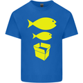 Big Fish Little Fish Cardboard Box Music Kids T-Shirt Childrens Royal Blue