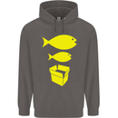 Big Fish Little Fish Cardboard Box Music Mens 80% Cotton Hoodie Charcoal
