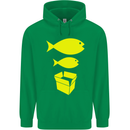 Big Fish Little Fish Cardboard Box Music Mens 80% Cotton Hoodie Irish Green