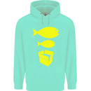 Big Fish Little Fish Cardboard Box Music Mens 80% Cotton Hoodie Peppermint