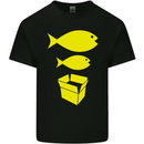 Big Fish Little Fish Cardboard Box Music Mens Cotton T-Shirt Tee Top Black