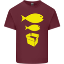 Big Fish Little Fish Cardboard Box Music Mens Cotton T-Shirt Tee Top Maroon