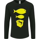 Big Fish Little Fish Cardboard Box Music Mens Long Sleeve T-Shirt Black