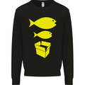 Big Fish Little Fish Cardboard Box Music Mens Sweatshirt Jumper Black