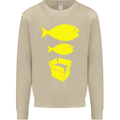 Big Fish Little Fish Cardboard Box Music Mens Sweatshirt Jumper Sand
