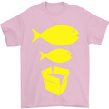 Big Fish Little Fish Cardboard Box Music Mens T-Shirt Cotton Gildan Light Pink