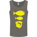 Big Fish Little Fish Cardboard Box Music Mens Vest Tank Top Charcoal