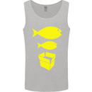 Big Fish Little Fish Cardboard Box Music Mens Vest Tank Top Sports Grey