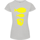 Big Fish Little Fish Cardboard Box Music Womens Petite Cut T-Shirt Sports Grey