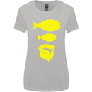 Big Fish Little Fish Cardboard Box Music Womens Wider Cut T-Shirt Sports Grey