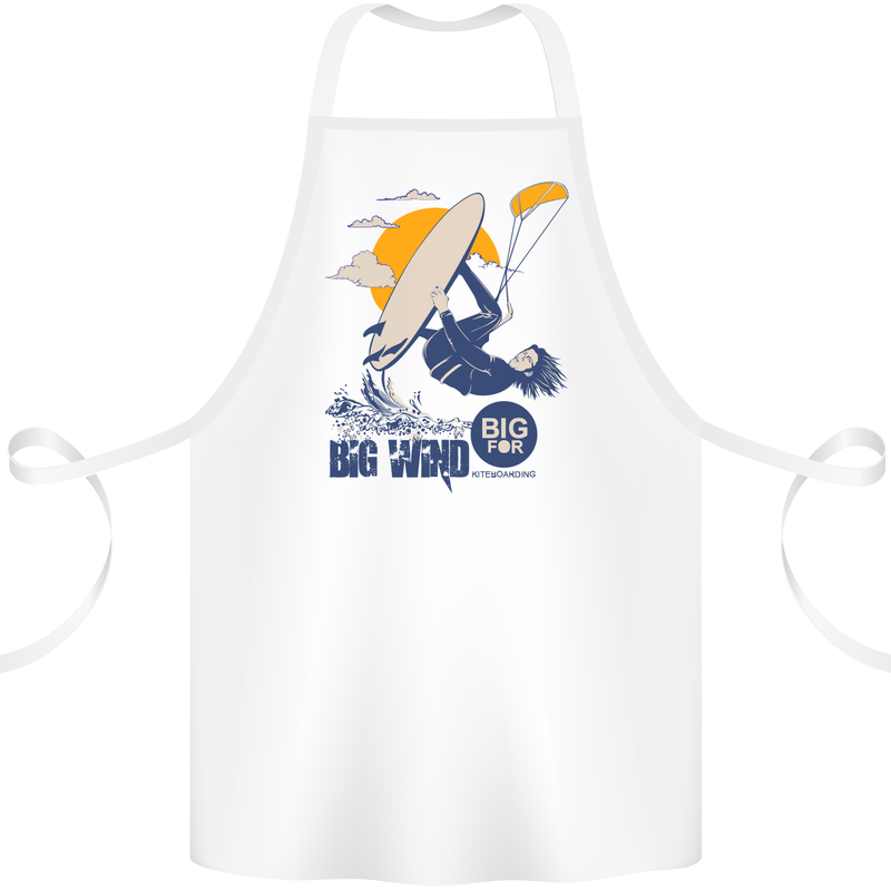 Big Wind Kiteboarding Kiteboard Cotton Apron 100% Organic White