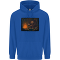 Bigfoot Camping and Cooking Marshmallows Childrens Kids Hoodie Royal Blue