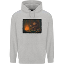 Bigfoot Camping and Cooking Marshmallows Childrens Kids Hoodie Sports Grey