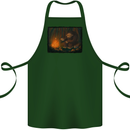 Bigfoot Camping and Cooking Marshmallows Cotton Apron 100% Organic Forest Green